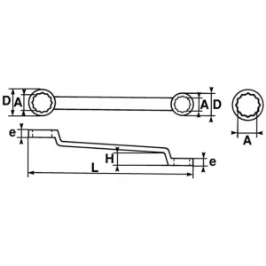 CLE POLYGONALE CONTRE-COUDEE 20X22 MM SAM OUTILLAGE – 10520X22 vente en ligne pas cher 6