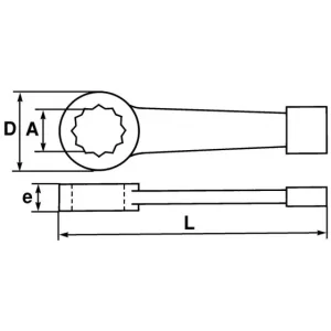 mode pas cher CLE POLYGONALE A FRAPPER 80 MM SAM OUTILLAGE – 10880 6