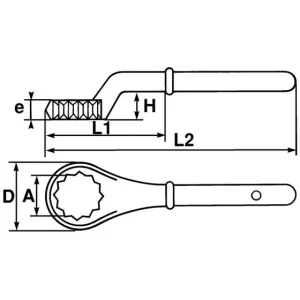 CLE POLYGONALE CONTRE-COUDEE GROS EFFORT 24 MM SAM OUTILLAGE – 10924 magasins pas chers 6