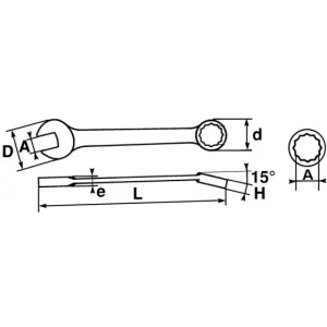 CLE MIXTE 13 MM SAM OUTILLAGE – 50A13 marques de renommée 6