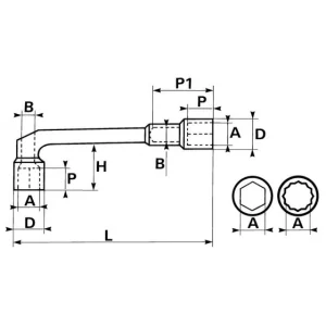 CLE A PIPE DEBOUCHEE 6/12 PANS 19 MM SAM OUTILLAGE – 9319 en ligne vente 6