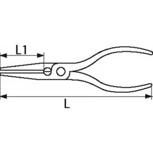 garantie de qualité PINCE ELECTRONIQUE BEC 1/2 ROND LONG SAM OUTILLAGE – 554L 6