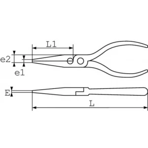 dernières PINCE BEC DEMI ROND DROIT ELECTROMECANICIEN 150 MM SAM OUTILLAGE – 23711 6